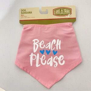 Lake Trail Pink Beach Please Dog Bandanna